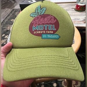Culturefly NBC Peacock "The Office" Schrute Farm Beets Motel Truckers Hat NWT